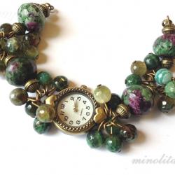 Женские наручные часы браслет с камнями