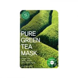 Корейская тканевая маска для лица с экстрактом зеленого чая (10шт в коробке) купить оптом