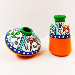  Hand Painted Clay Pots