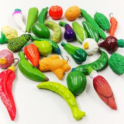 Глиняные миниатюры овощей и фруктов