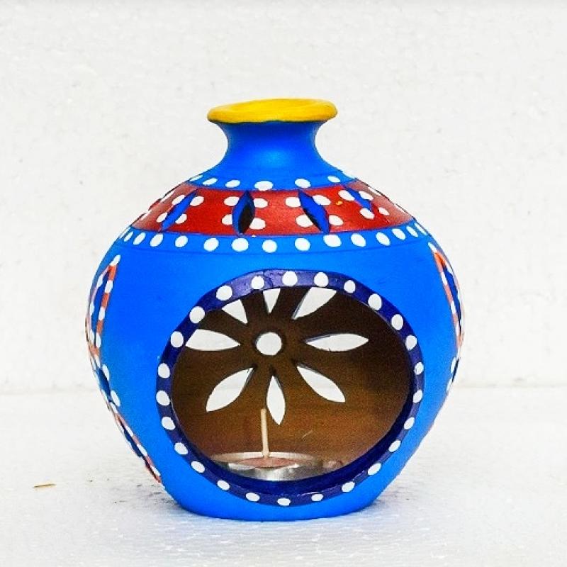 Hand-painted Terracotta Aroma Diffuser manufacturer купить оптом - компания THe Handicraft Stores | Индия