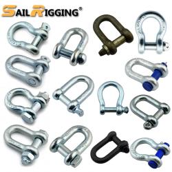 High Quality Adjustable  Marine Rigging Drop Forged Carbon Steel 3/4 Anchor Bow Shackle Mega Grillete with screw pin купить оптом