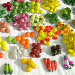 Clay Miniature Vegetable Fruit for Children Learning Toy