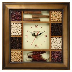 Настенные часы с декоративной засыпкой из натурального дерева купить оптом