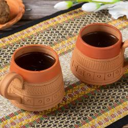 Karru Krafft Handcrafted Terracotta Coffee Mug Microwave Safe 