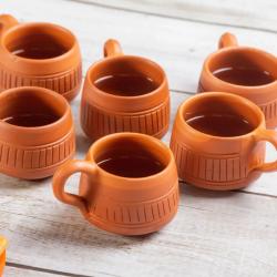 Karru Krafft Terracotta Design Microwave Safe Tea Cup