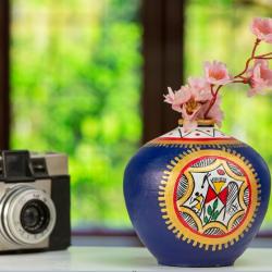 Handpainted Terracotta Flower Vase Pots for Christmas Gifting купить оптом