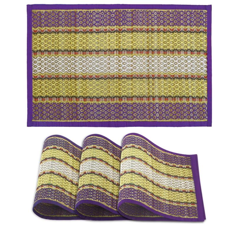 Handloom Korai Pai TableMat set of 4 купить оптом - компания Manmayee Handicrafts | Индия