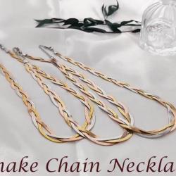 custom Stainless Steel Gold Snake Chain Necklace Choker