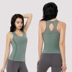 SILIK Yoga Vest Women'S Fitness Exercise Breathable Yoga Wear Running Speed Dry Casual Top купить оптом