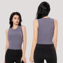SILIK Yoga Vest Women's Fitness Sports Quick Dry Sleeveless T-shirt Slim Fit professional Training running top купить оптом