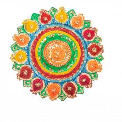 Terracotta 14-Diya for Diwali Lighting, Navaratri Decor, House Warming Gifting, Corporate Gifting купить оптом
