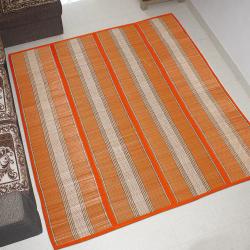 Embroidery design Korai Grass Floor Mat, Picnic Mat, Ashram Mat Manufacturer Exporter Wholesaler