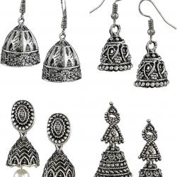  Dark Antique Designer Oxidised Jhumki Earrings  buy on the wholesale