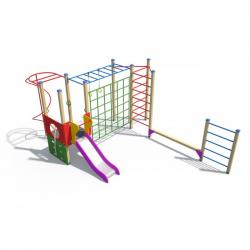 Outdoor Playground Equipment with Slide