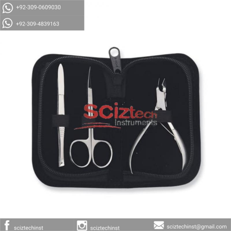 Маникюрный набор с сумкой на молнии 3в1 купить оптом - компания Sciztech Instruments | Пакистан