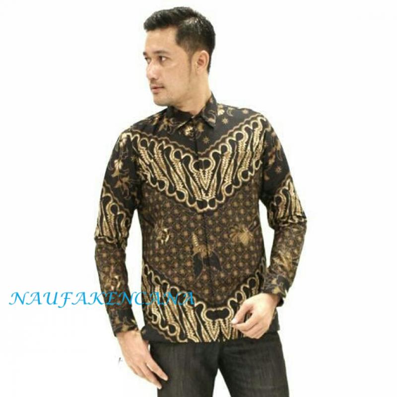 Мужская рубашка с принтом современный батик  купить оптом - компания batik naufakencana | Индонезия