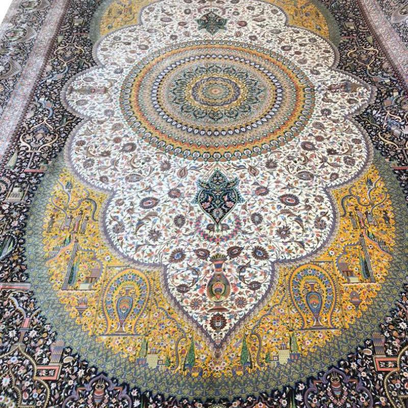 Pure Silk Hand-Knotted Carpets 6x4m buy wholesale - company Janan | Iran