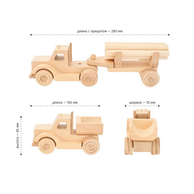 Children's Wooden Toy Truck Willy buy wholesale - company «Эко Тойс» | Russia