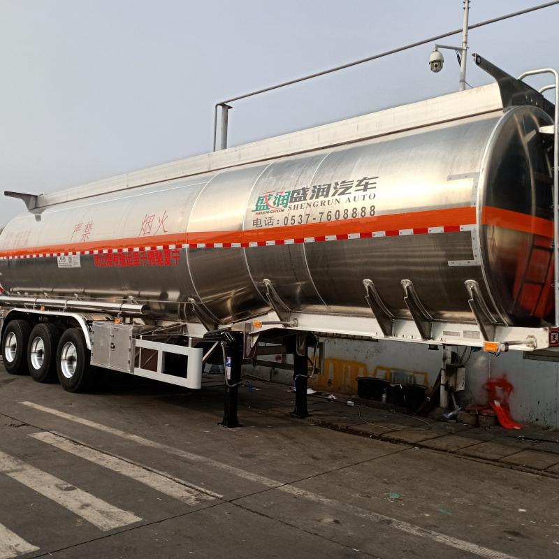 3 Axle Aluminum Tanker Semi Trailer buy wholesale - company Shengrun Special Automobile | China