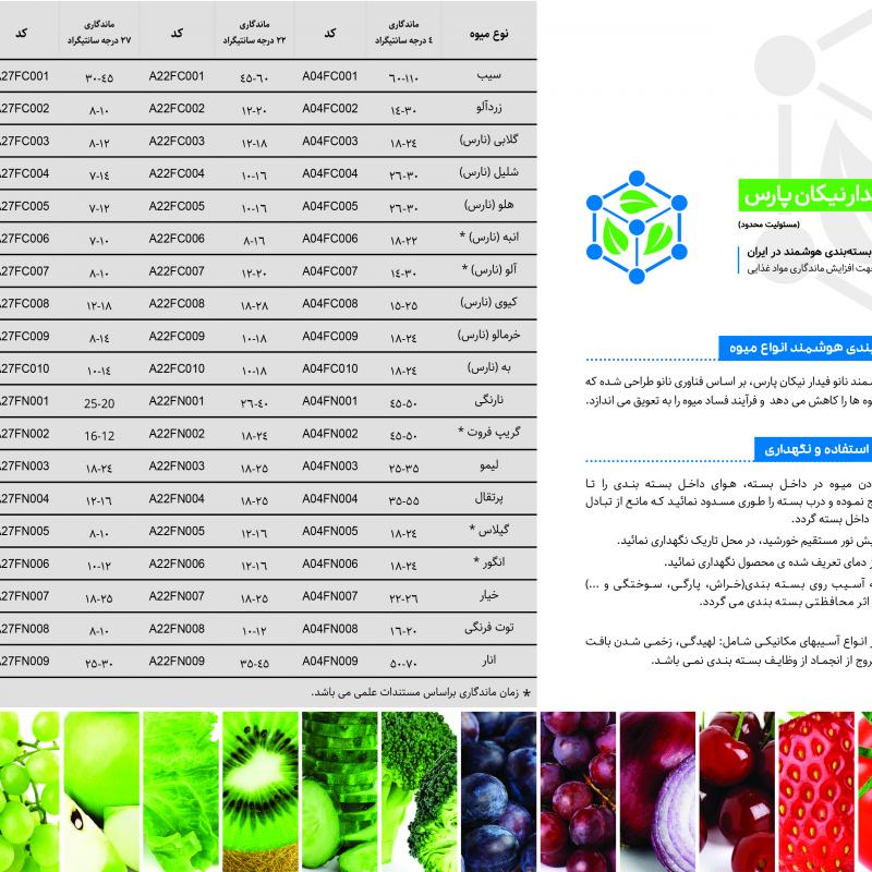 Умная наноупаковка купить оптом - компания Nano Fidar Nikan Pars Co. | Иран