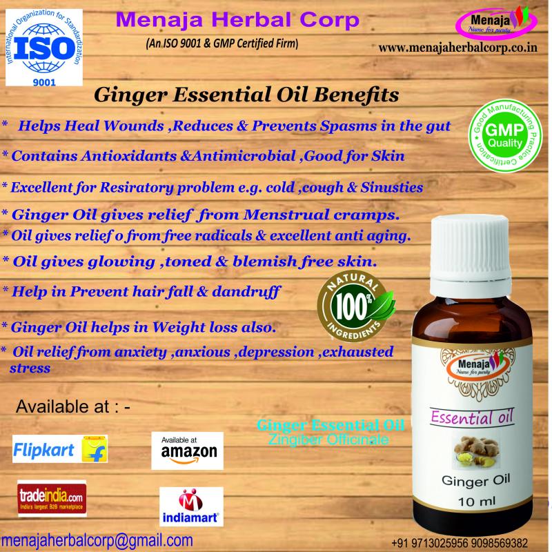 Эфирное имбирное масло Menaja  купить оптом - компания Menaja Herbal Corp | Индия