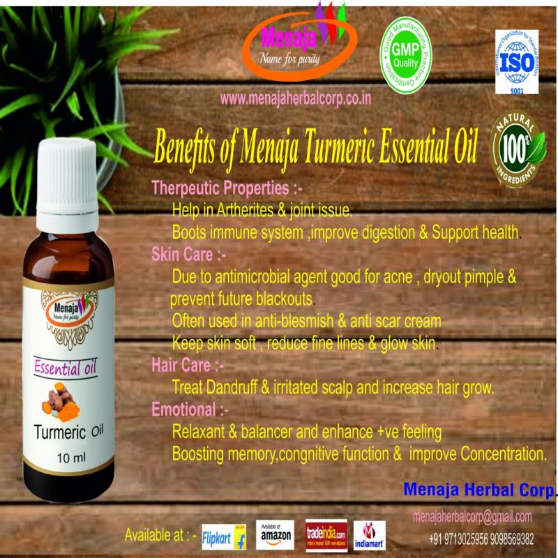 Menaja Turmeric Essential Oil  buy wholesale - company Menaja Herbal Corp | India