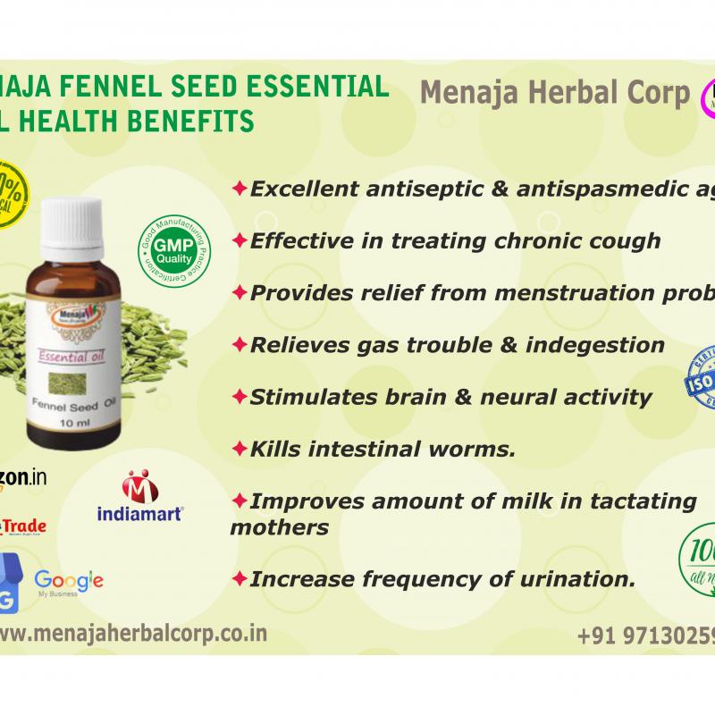 Эфирное масло фенхеля Menaja  купить оптом - компания Menaja Herbal Corp | Индия