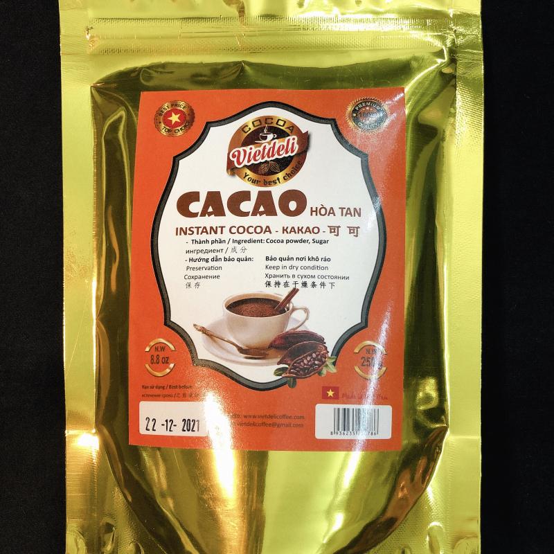 Быстрорастворимый какао-порошок 2 в 1 250г/пакет купить оптом - компания VIET DELI COFFEE CO.,LTD | Вьетнам