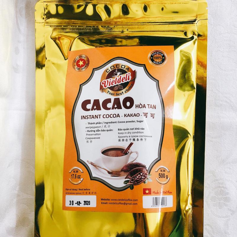 Быстрорастворимый какао-порошок 2 в 1 500г/пакет купить оптом - компания VIET DELI COFFEE CO.,LTD | Вьетнам