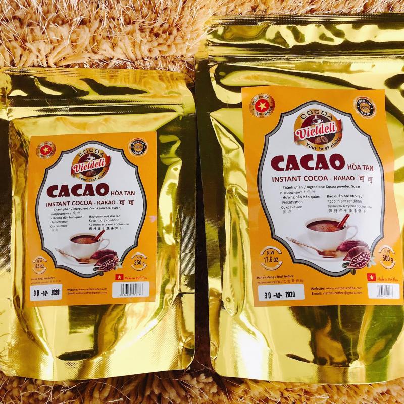 Instant Cocoa Powder 2 in 1 500g/bag  buy wholesale - company VIET DELI COFFEE CO.,LTD | Vietnam