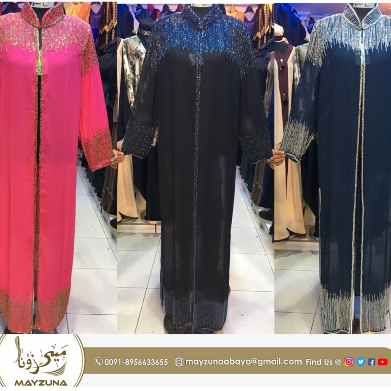 Новый стиль платьев Shining Nug Butterfly Mayzuna Dubai Abaya купить оптом - компания Mayzun Clothing Manufacturer | Индия