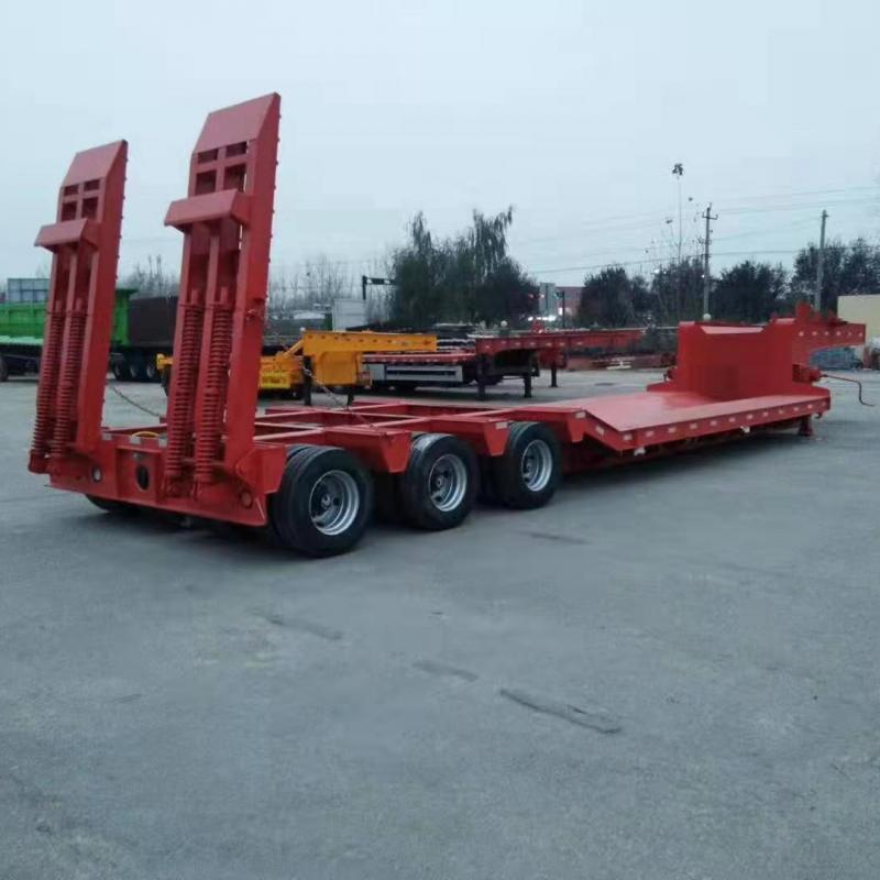 3 Axle Lowbed Low Loading Trailer for Sale buy wholesale - company Shengrun Special Automobile | China