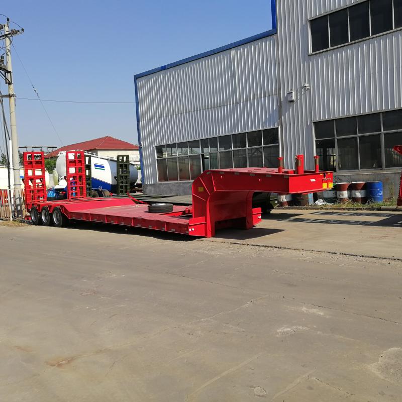 3 Axle Lowbed Low Loading Trailer for Sale buy wholesale - company Shengrun Special Automobile | China