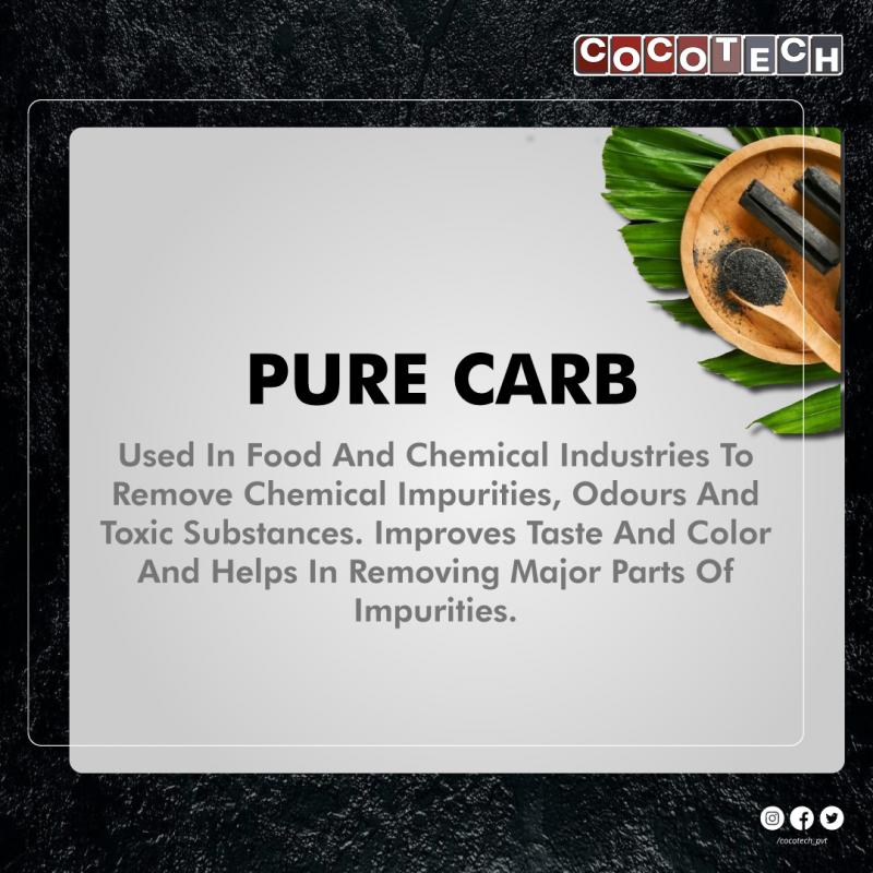 Активированный уголь для пищевой и химической промышленности Pure Carb купить оптом - компания Vadivel Cocotech Private Limited | Индия