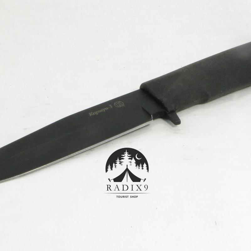 Knife Korshun-3 in the Sheath Black Chrome Elastron, Kizlyar buy wholesale - company ИП Сухарев Дмитрий Андреевич | Russia