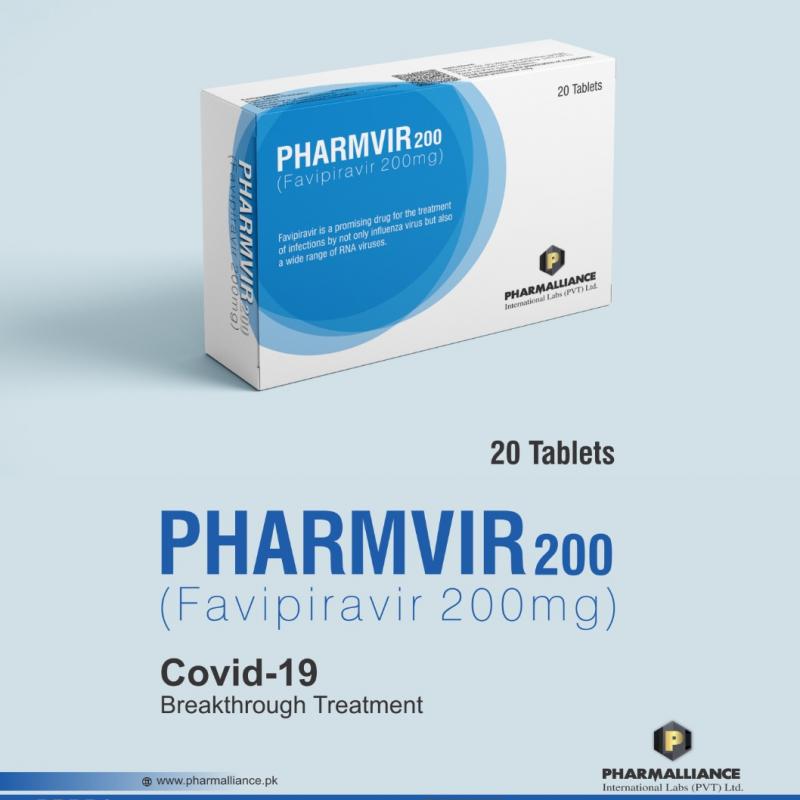 Фавипиравир (Pharmvir) 200мг в таблетках купить оптом - компания PharmAlliance International Labs Private Limited | Пакистан