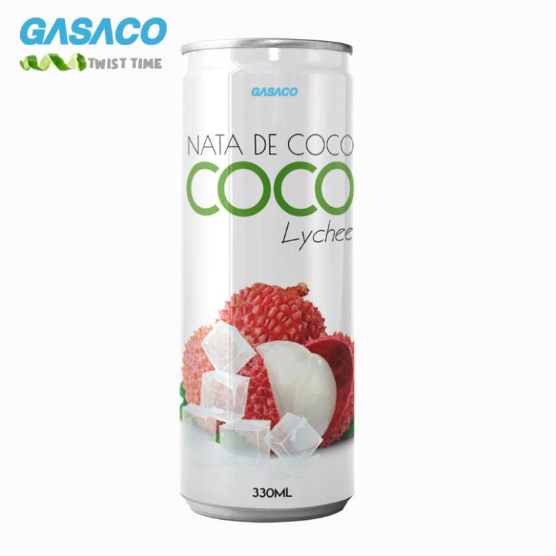 Напиток сокосодержащий с кусочками кокосового желе Nata De Coco купить оптом - компания Gasaco Food Processing Company LTD | Вьетнам