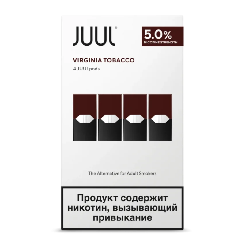 Картриджи (поды) JUUL Virginia Tobacco купить оптом - компания ООО Табак Про | Россия
