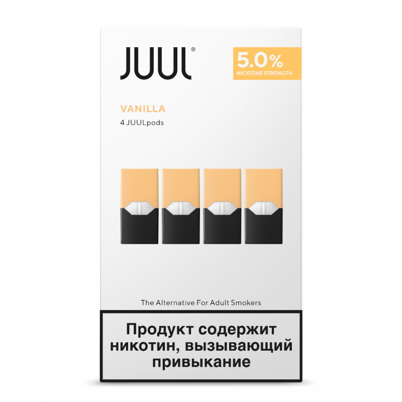 Картриджи (поды) JUUL Ваниль  купить оптом - компания ООО Табак Про | Россия
