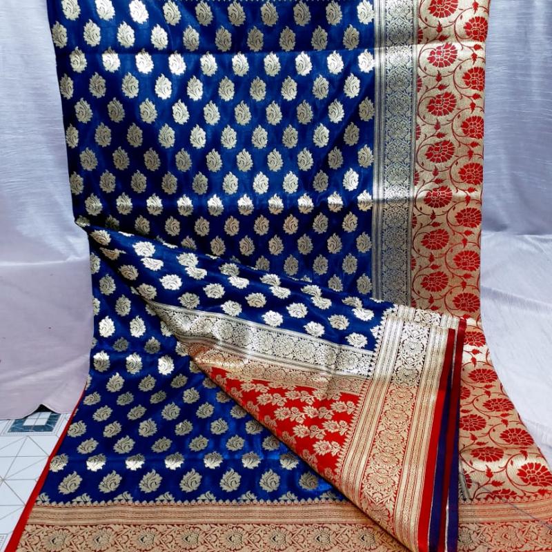 Banarasi Katan Saree for Festive Session / Patli Pallu Sarre buy wholesale - company Subhra Textile | India
