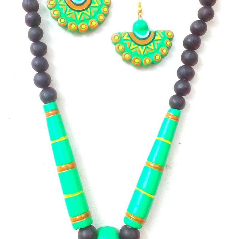 Navaratri Collection / Terracotta Necklace / Exclusive Festive Fashion buy wholesale - company THe Handicraft Stores | India