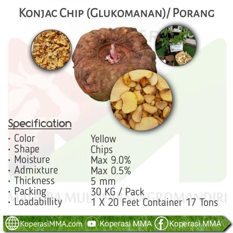 Чипсы из корней растения конжак купить оптом - компания Koperasi madura multifarm agromandiri | Индонезия