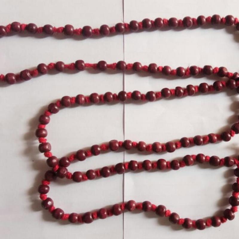 Red Wooden Mala Prayer Beads buy wholesale - company BEADSNBONE | India