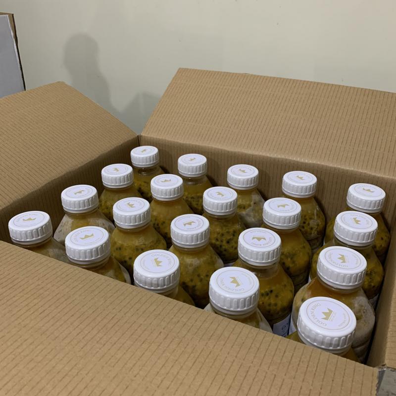 Frozen Passion Fruit Puree with Seeds (in Bottles) buy wholesale - company Nanufood Joint Stock Company | Vietnam