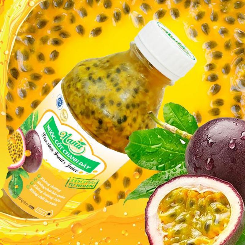 Frozen Passion Fruit Puree with Seeds (in Bottles) buy wholesale - company Nanufood Joint Stock Company | Vietnam