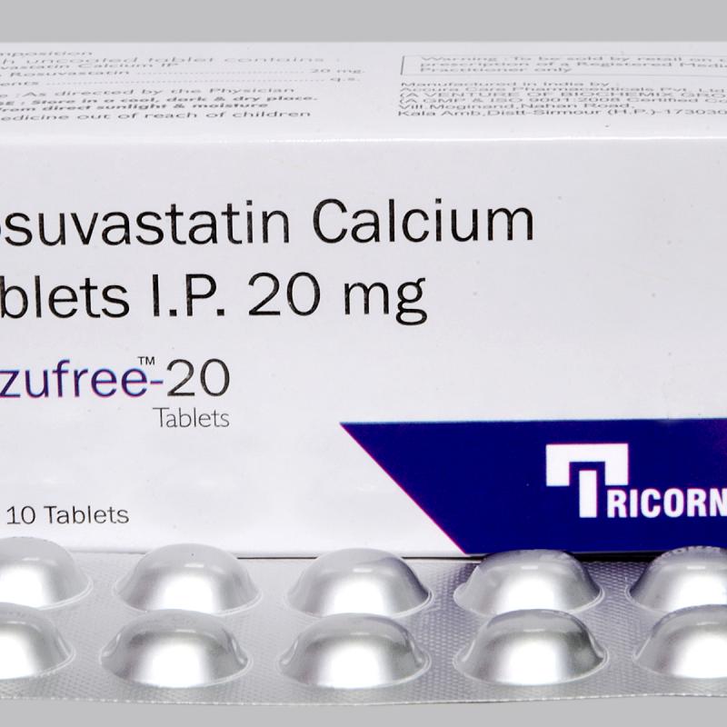 ROZUFREE 20 Rosuvastatin Calcium Tab buy wholesale - company Tricorn Healthcare | India