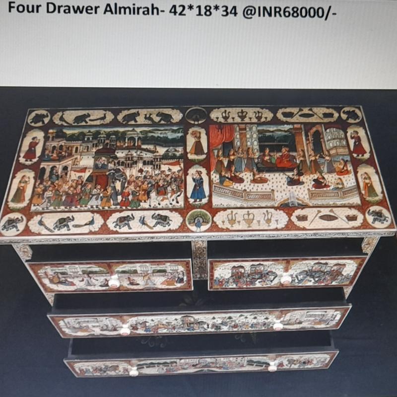 Four Drawer Сhest (Indian Handicrafts with Historic Paintings) buy wholesale - company Aryan Handicraft | India