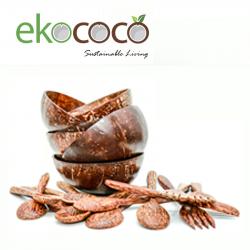 Coconut Bowls with Forks and Spoons buy on the wholesale