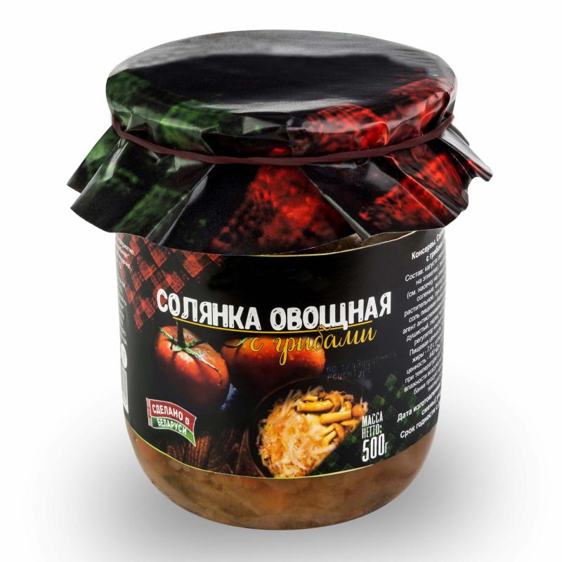 Canned Vegetables Solyanka with Mushrooms buy wholesale - company УП 